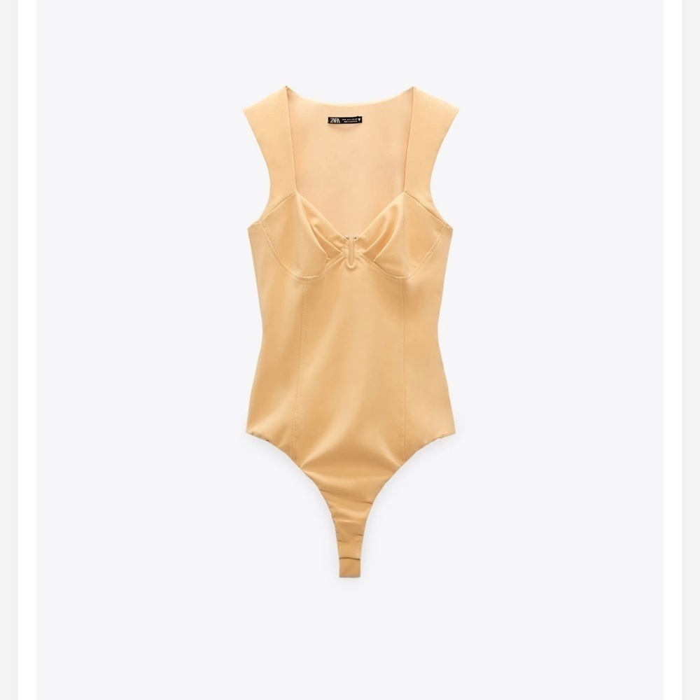 [Zara] Yellow Plunge Bodysuit